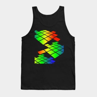 Color Blocks Retro Design Tank Top